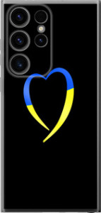 Чехол Жёлто-голубое сердце для Samsung Galaxy S24 Ultra