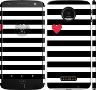 

Чехол Черно-белые полосы для Motorola MOTO Z 752149