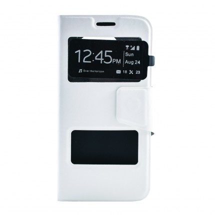 Чехол (книжка) с TPU креплением для Samsung G925F Galaxy S6 Edge (Белый)