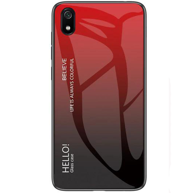 

TPU+Glass чехол Gradient HELLO для Xiaomi Redmi 7A (Красный) 712746