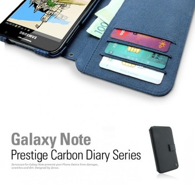 Чехол Zenus Carbon Diary (2 цвета) для Samsung Galaxy Note GT-N7000 i9220