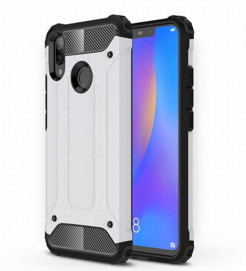 

Броньований протиударний TPU+PC чохол Immortal для Huawei P Smart+ (Срібний) 663347
