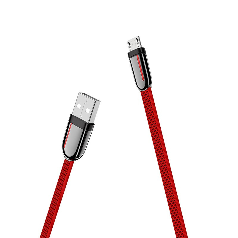 Дата кабель Hoco U74 "Grand" MicroUSB (1.2m) (Червоний)