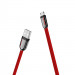 Дата кабель Hoco U74 "Grand" MicroUSB (1.2m) (Красный)