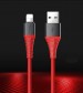 Кабель ROCK Hi-Tensile USB to Lightning (2.1A Charge & Sync round Cable) 120cm (Красный / Red)
