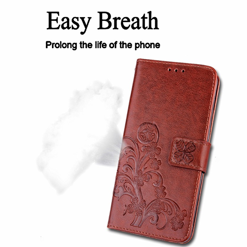 Заказать Кожаный чехол (книжка) Four-leaf Clover с визитницей для Xiaomi Mi 6 на vchehle.ua
