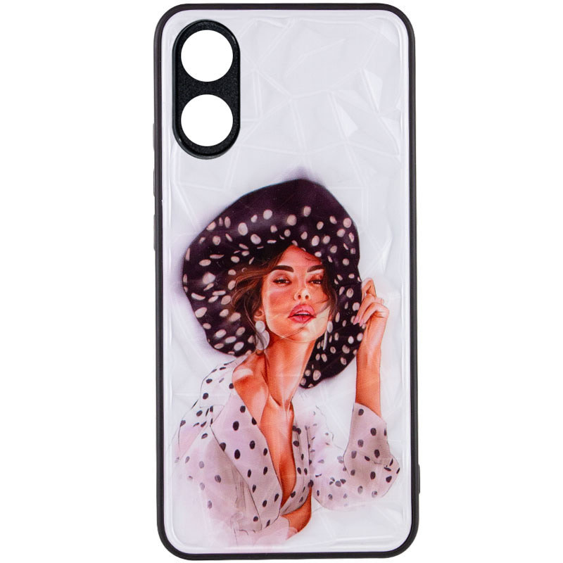 TPU+PC чехол Prisma Ladies для Oppo A38 / A18 (Girl in a hat)