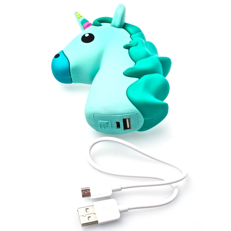 Фото Портативное зарядное устройство GOESTIME единорог 3000mAh (Зеленый) на vchehle.ua