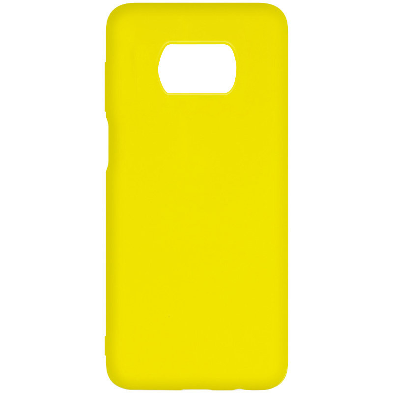 Уценка Чехол Silicone Cover Full without Logo (A) для Xiaomi Poco X3 NFC / Poco X3 Pro (Дефект упаковки / Желтый / Flash)