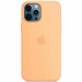 Чохол Silicone case (AAA) full with Magsafe на Apple iPhone 12 Pro Max (6.7") (Помаранчевий / Hami Melon)