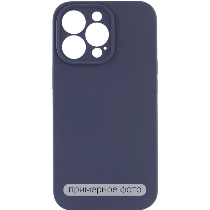 Чехол Silicone Case Full Camera Protective (AA) NO LOGO для Apple iPhone 16 Plus (6.7") (Темно-синий / Midnight blue)
