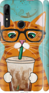 Чехол Зеленоглазый кот в очках для Huawei P Smart Z