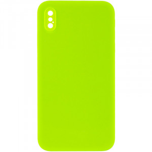 Silicone Case Square Full Camera Protective (AA) NOLOGO для iPhone X (5.8")