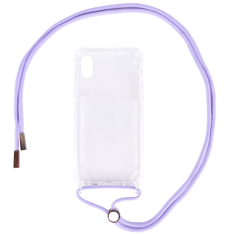 

Чохол TPU Crossbody Transparent на Apple iPhone XR (6.1") (Бузковий) 1100936