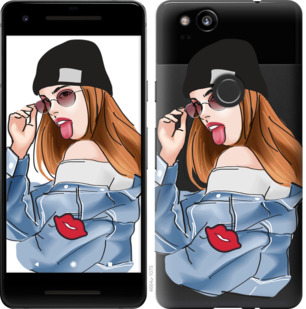 

Чехол Девушка v3 для Google Pixel 2 843346