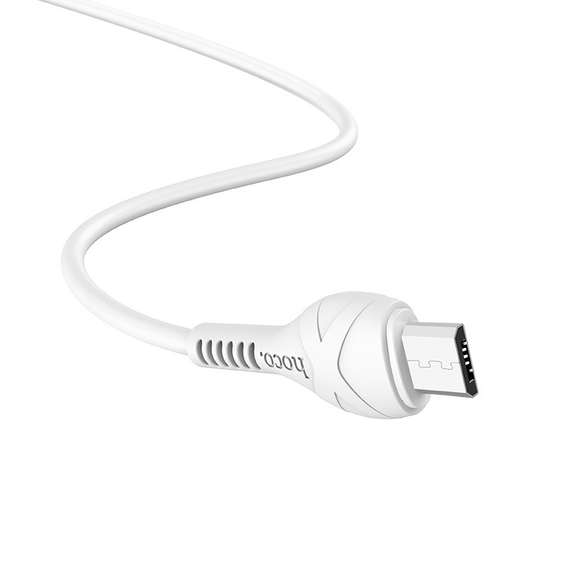 Фото Дата кабель Hoco X37 "Cool power” MicroUSB (1m) (Білий) в маназині vchehle.ua