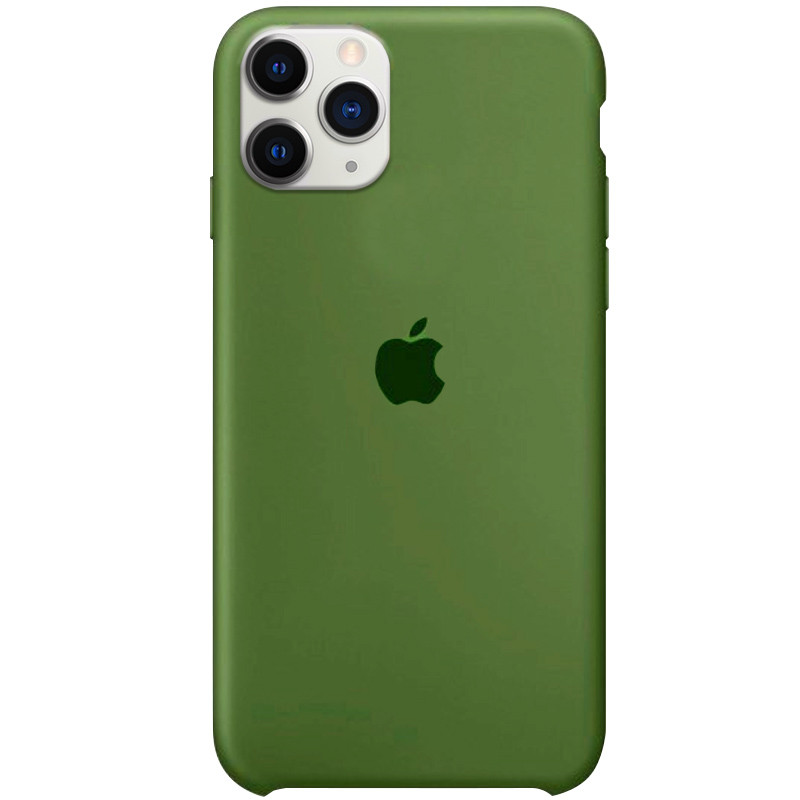 Чохол Silicone Case (AA) на Apple iPhone 11 Pro Max (6.5") (Зелений / Army green)