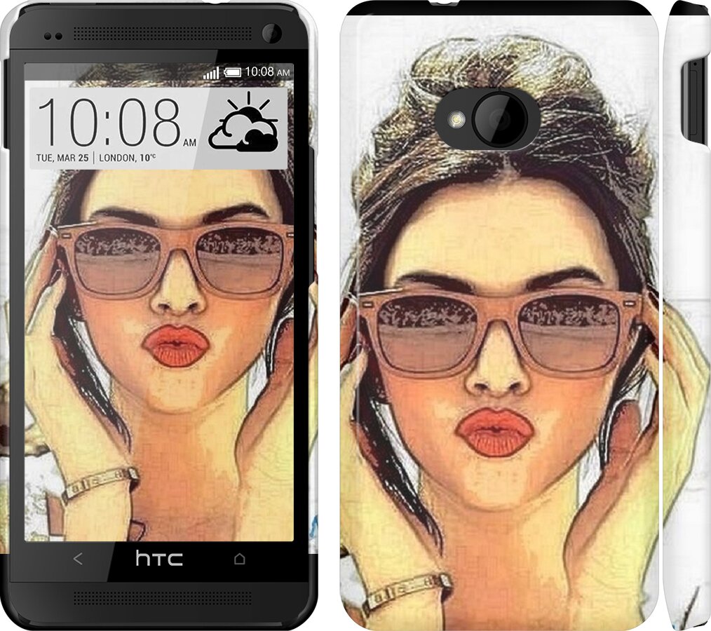 

Чохол Дiвчина_арт на HTC One M7 111067