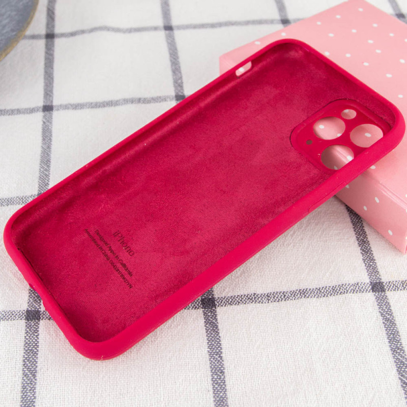 Фото Чехол Silicone Case Full Camera Protective (AA) для Apple iPhone 11 Pro (5.8") (Красный / Rose Red) в магазине vchehle.ua