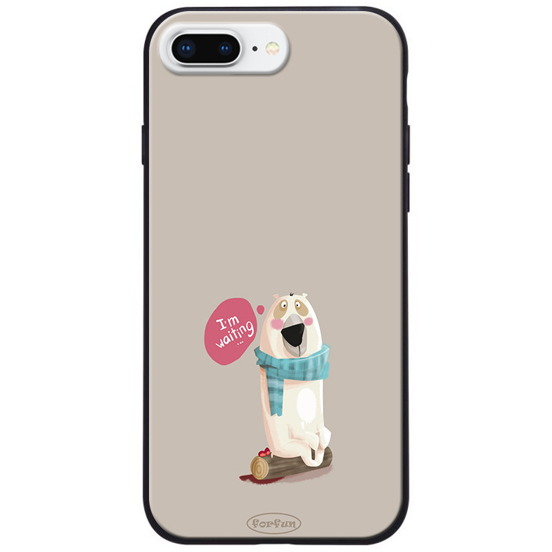 

TPU+PC чехол ForFun для iPhone 7 plus (5.5") (I am waiting / Серый) 788524