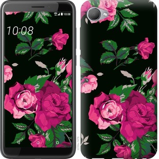 

Чохол Троянди на чорному тлі на HTC Desire 12 674402
