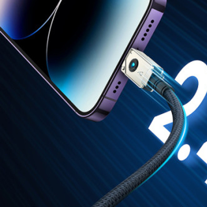 Фото Дата кабель Baseus Unbreakable Series Fast Charging USB to Lightning 2.4A 1m (P10355802111-0) (Stellar White) в магазине vchehle.ua