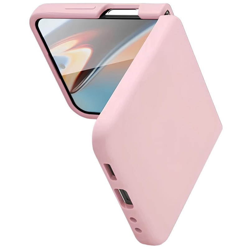 Фото Чохол Foldables Silicone Cover Lakshmi (AAA) на Samsung Galaxy Z Flip6 (Рожевий / Pink Sand) в маназині vchehle.ua