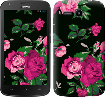

Чохол Троянди на чорному тлі на Huawei Ascend Y600 547136