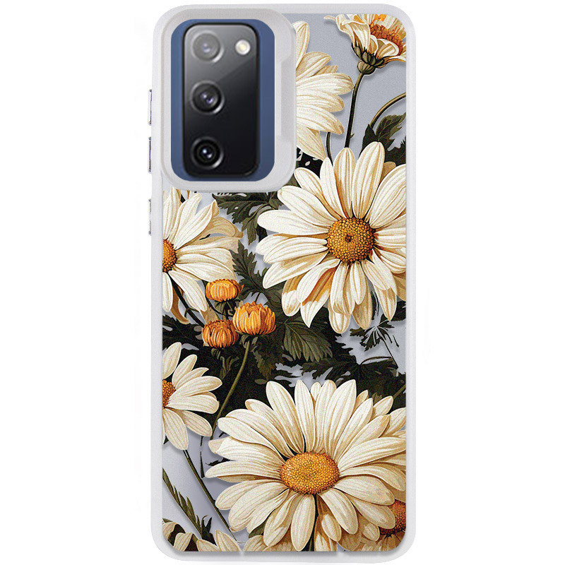 TPU+PC чехол TakiTaki Magic glow для Samsung Galaxy S20 FE (Chamomile / White)