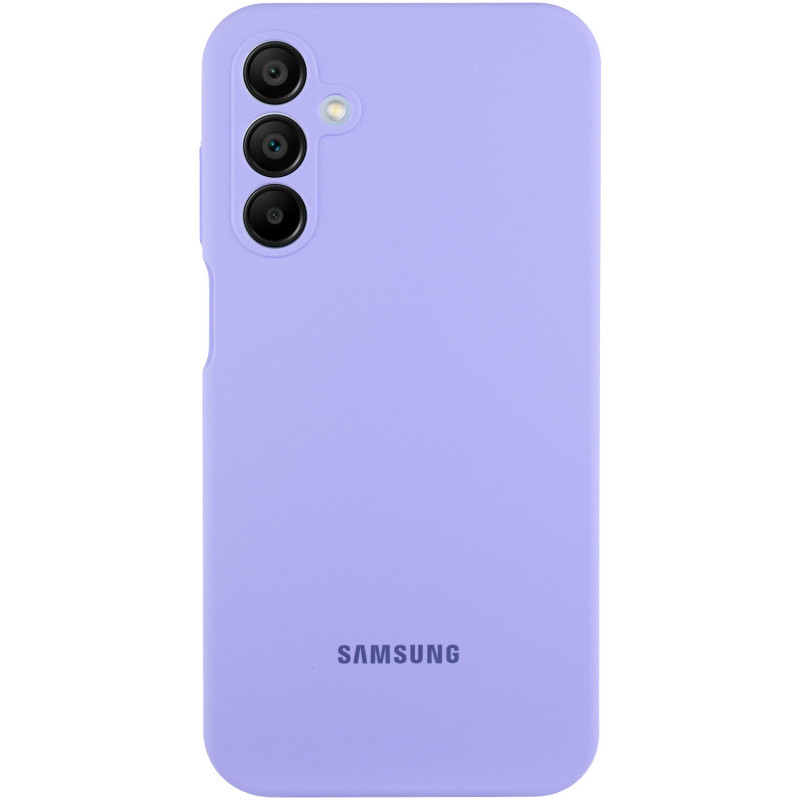 Чохол Silicone Cover Lakshmi Full Camera (AAA) with Logo на Samsung Galaxy A15 4G/5G / M15 5G (Бузковий / Dasheen)