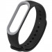 Ремінець Slim line на Xiaomi Mi Band 5 / 6 (Чорний / Сірий)