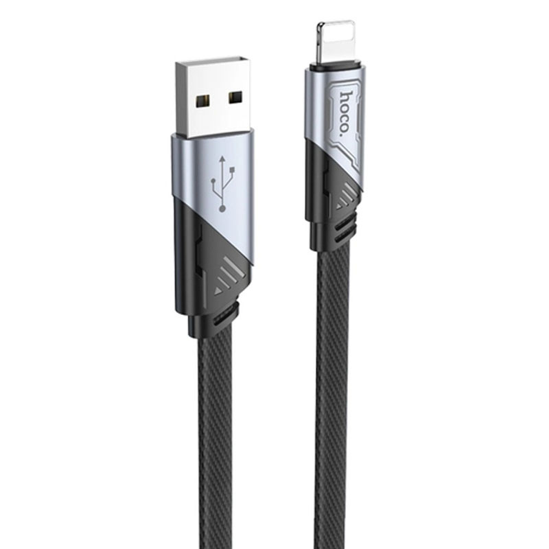 

Дата кабель Hoco U119 Machine charging data USB to Lightning (1.2m) (Black) 1613846
