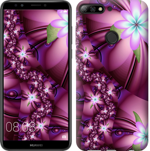 

Чехол Цветочная мозаика для Huawei Y7 Prime (2018) 668753