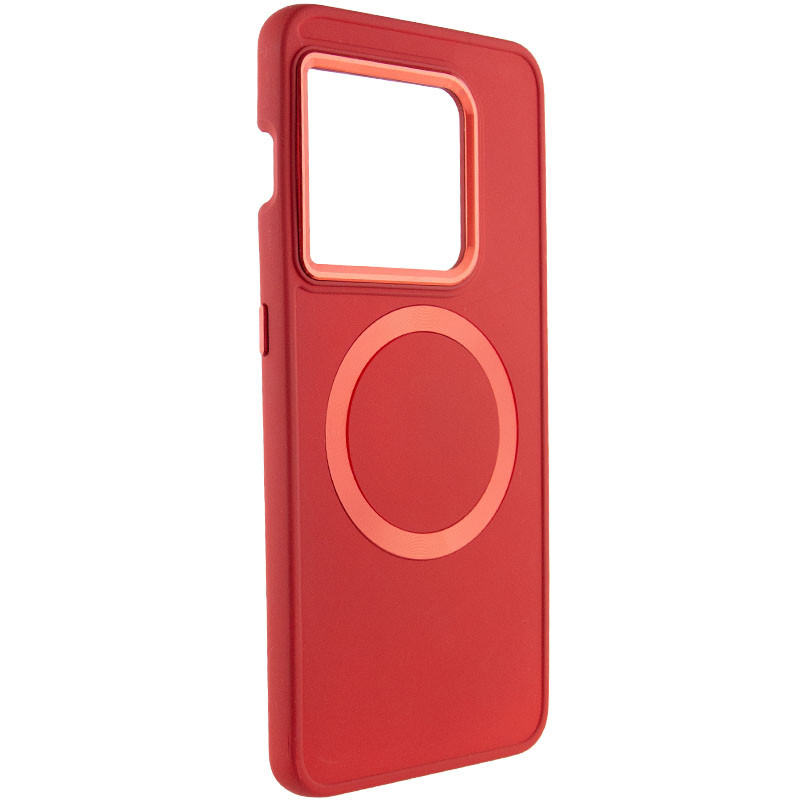 TPU чохол Bonbon Metal Style with Magnetic safe на OnePlus 10 Pro (Червоний / Red)