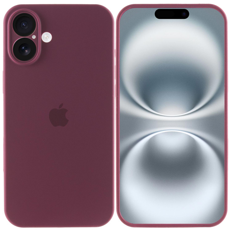 Фото Чохол Silicone Case Full Camera Protective (AA) на Apple iPhone 16 Plus (6.7") (Бордовий / Plum) на vchehle.ua