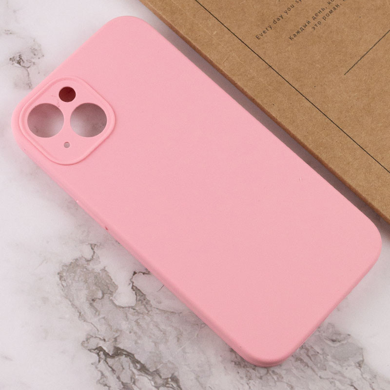 Фото Чохол Silicone Case Full Camera Protective (AA) NO LOGO на Apple iPhone 15 (6.1") (Рожевий / Light pink) в маназині vchehle.ua