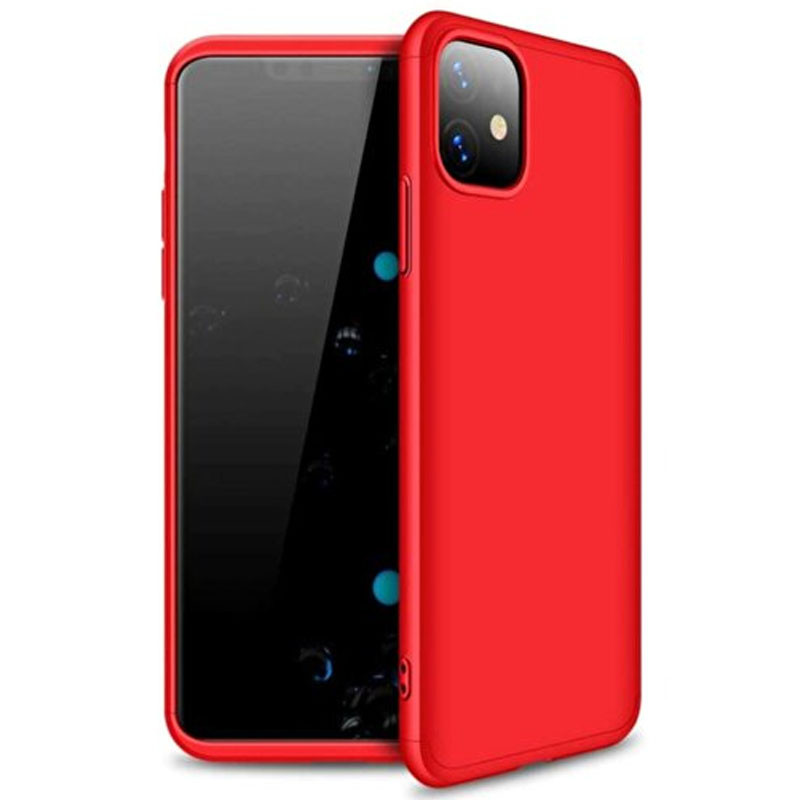 Пластиковая накладка GKK LikGus 360 градусов (opp) для Apple iPhone 11 (6.1") (Красный)