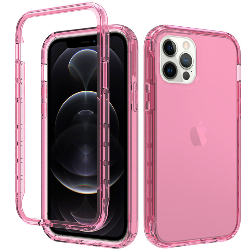 Чохол TPU + PC Full Body з захистом 360 на Apple iPhone 12 Pro Max (6.7") (Рожевий)