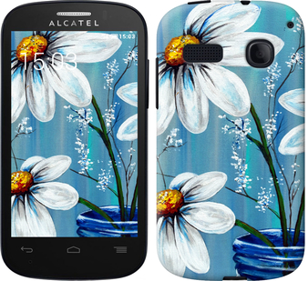 

Чехол Красивые арт-ромашки для Alcatel One Touch Pop C3 4033D 324563
