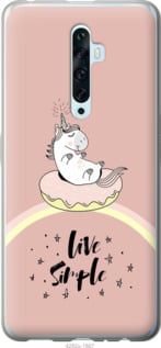 

Чехол Единорожка в пончике для Oppo Reno 2Z 918715
