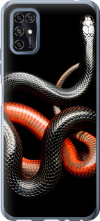 

Чохол Червоно-чорна змія на чорному тлі на ZTE Blade V2020 Smart 1685056