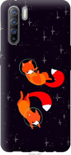 Чехол Лисички в космосе для Oppo Reno 3