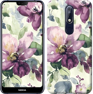 

Чехол Цветы акварелью для Nokia 7.1 688703
