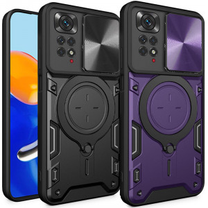 Ударопрочный чехол Bracket case with Magnetic для Xiaomi Redmi Note 11 Pro (Global)