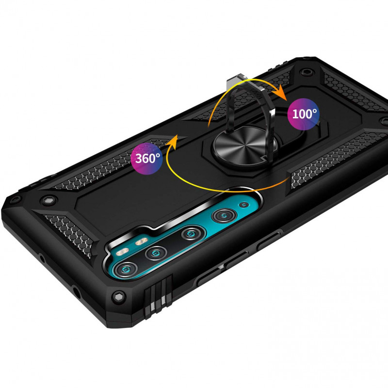 Ударостійкий чохол Serge Ring for Magnet на Xiaomi Mi Note 10 / Note 10 Pro / Note 10 Lite (Чорний) в магазині vchehle.ua