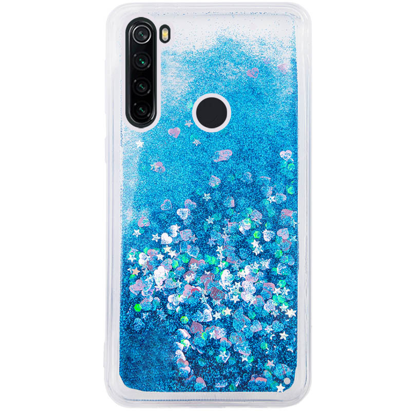 

TPU чехол Liquid hearts для Xiaomi Redmi Note 8 (Голубой) 786404