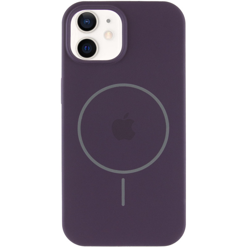 Фото Чехол Silicone Case Full Protective (AA) with Magnetic Safe для Apple iPhone 11 (6.1") (Фиолетовый / Elderberry) на vchehle.ua