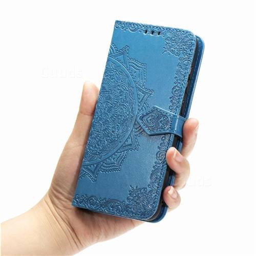 Купить Кожаный чехол-книжка Art Case с визитницей для Samsung Galaxy A10s (Синий) на vchehle.ua