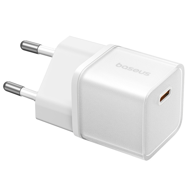 Фото МЗП Baseus GaN5S OS 20W (1USB-C) (P10162503) (Moon White) на vchehle.ua