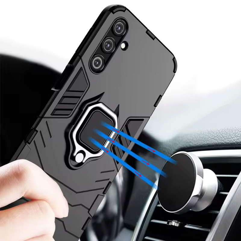 Фото Ударопрочный чехол Transformer Ring for Magnet для Samsung Galaxy M52 (Черный / Soul Black) в магазине vchehle.ua